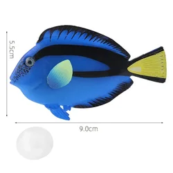 Luminous Silicone Lionfish Aquarium Ornament - Glow-in-the-Dark Fish Tank Decoration (Tropical Fish2)