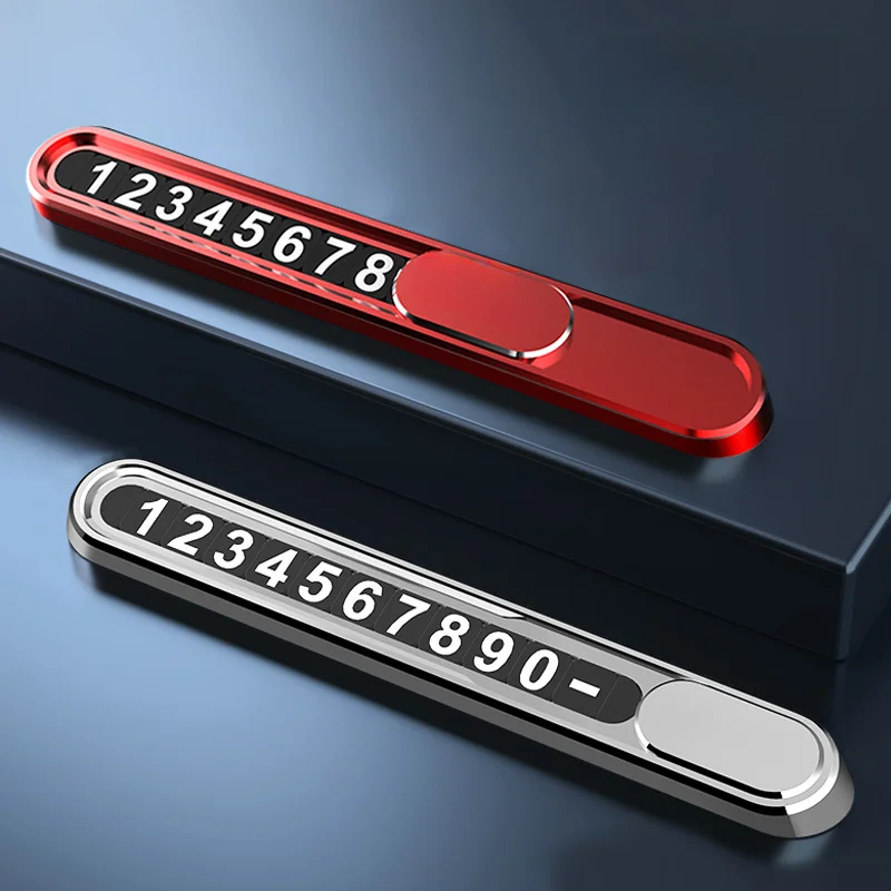 Hidden Type Car Temporary Parking Plate Metal Mobile Phone Phone Number