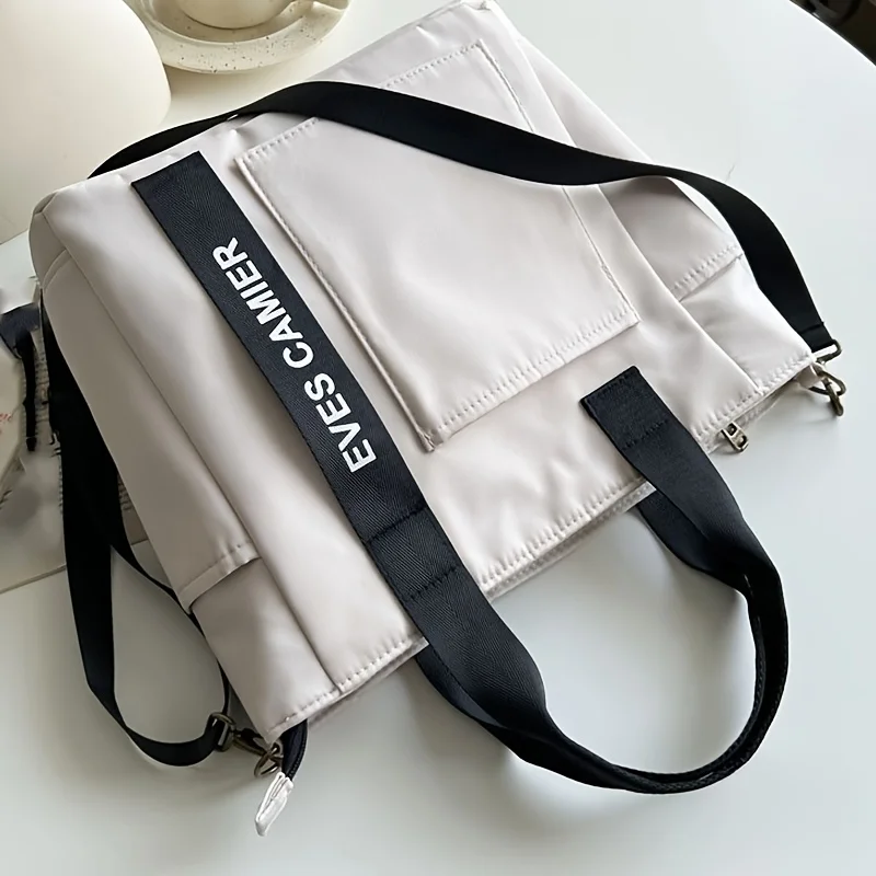 EVE's CAMER Multi-Pocket Handbag with Adjustable Shoulder Strap Zippered Closure, Perfect for School, Work, Travel, or Daily Use