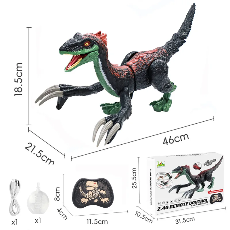 Remote Control Dinosaur Toys For Kids, 2.4GHz Robot Walking Dinosaur Toys Simulation Model  With Verisimilitude Sound For Boys 3
