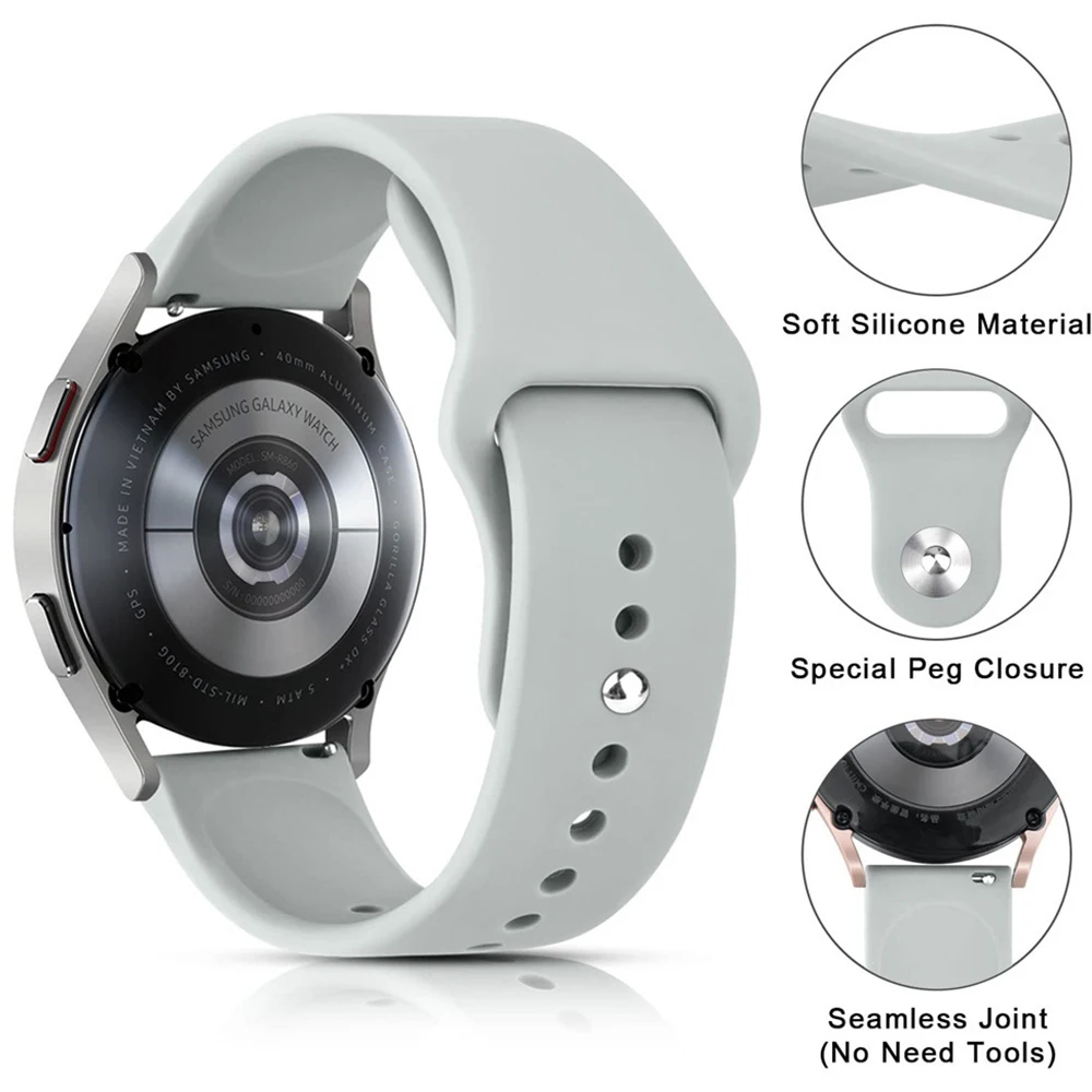 Silicone Sport Watchband - Universal 20mm 22mm Bracelet Strap