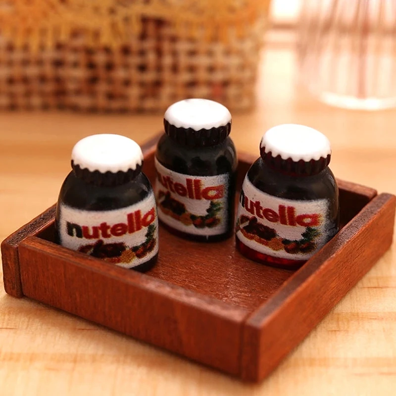 

3Pcs 1:12 Dollhouse Miniature Food Mini Chocolate Sauce Model Kitchen Living Scene Decor For Dollhouse Kitchen Toy Accessories