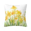 Hand Painted Yellow Daffodils Field Cushion Body Pillow Anime Cushion Cover 45*45 Pillow Case Pillow Cover 1