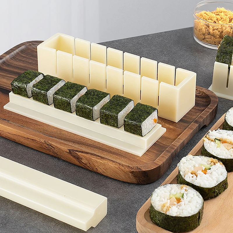 Diy Sushi Maker And Rice Circular Mold Seaweed Cake Plastic Mold  Multifunctionele Mould Square Sushi Grinder Making Tool Set