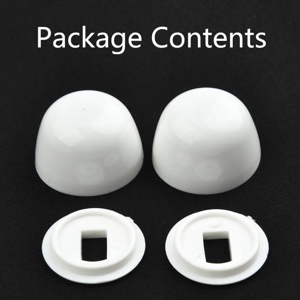 2 X Pair Of Bolt Cover Plastic High Quality Stinkpot Bolt Cover Toilet Anchor Screw Cap For Home 3.50X3.50X2.00cm/1.38X1.38X0.79