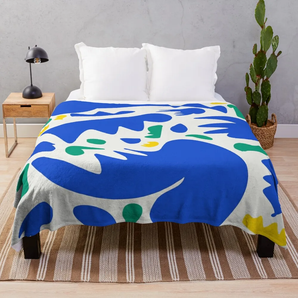 

Abstract Blue LifeShapes PatternThrow Blanket Loose Blanket Dorm Room Essentials