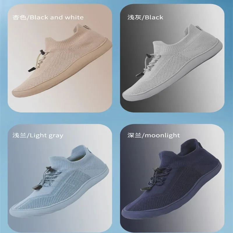 Men's Minimalist Barefoot Shoes Zero Drop Sole Wide Width Sneaker Men's Cross Trainer Sneakers Wide Toe Box Upgrade Stability