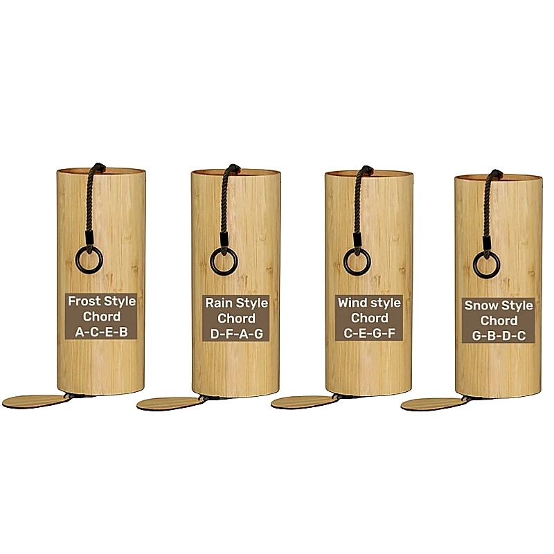 Bamboo Wind Chimes Set Outdoor Garden Decoration Yard Pendant Meditation Relaxation Chord Windbell Craft Music Aeolian Bells bamboo wind chimes meditation chimes