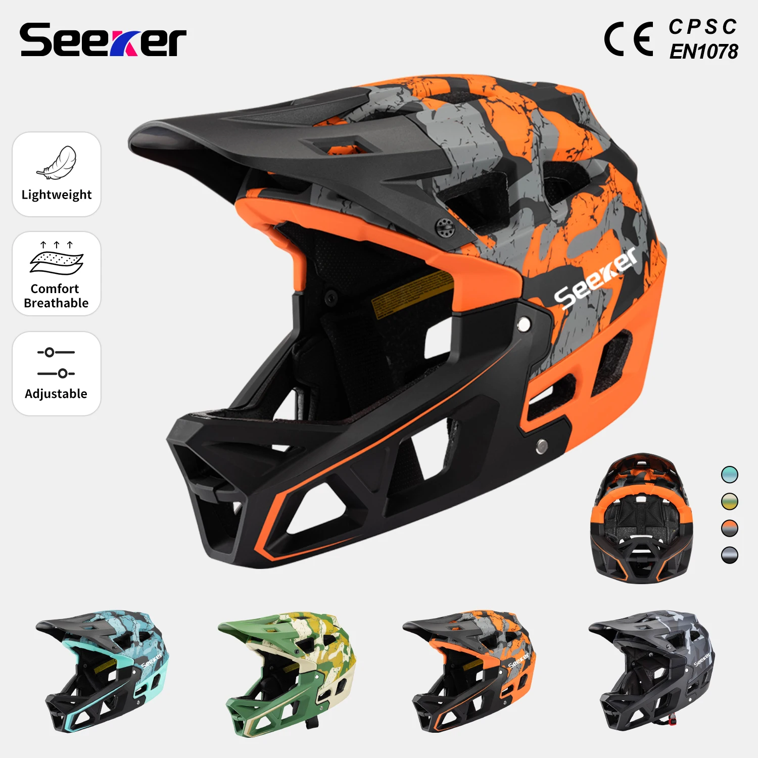 Seeker MTB adult Helmet Outdoor Off-road Helmet Racing Downhill Men Women Camouflage Full Helmet Bicycle Riding Safety Helmets - AliExpress 18 Seeker MTB adult Helmet Outdoor Off-road Helmet Racing Downhill Men Women Camouflage Full Helmet Bicycle Riding Safety Helmets - AliExpress 18