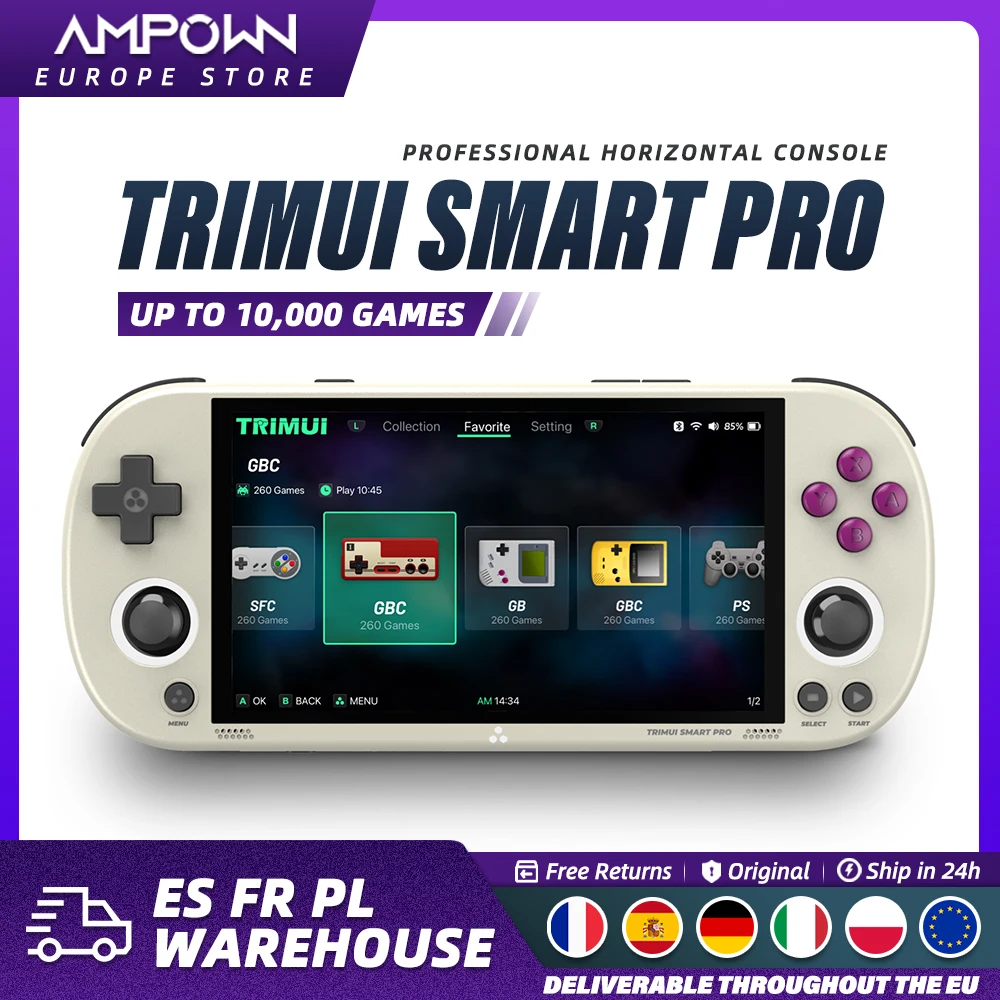 Przenośna konsola do gier Retro Trimui Smart Pro (bez gier) za $64.3 / ~247zł