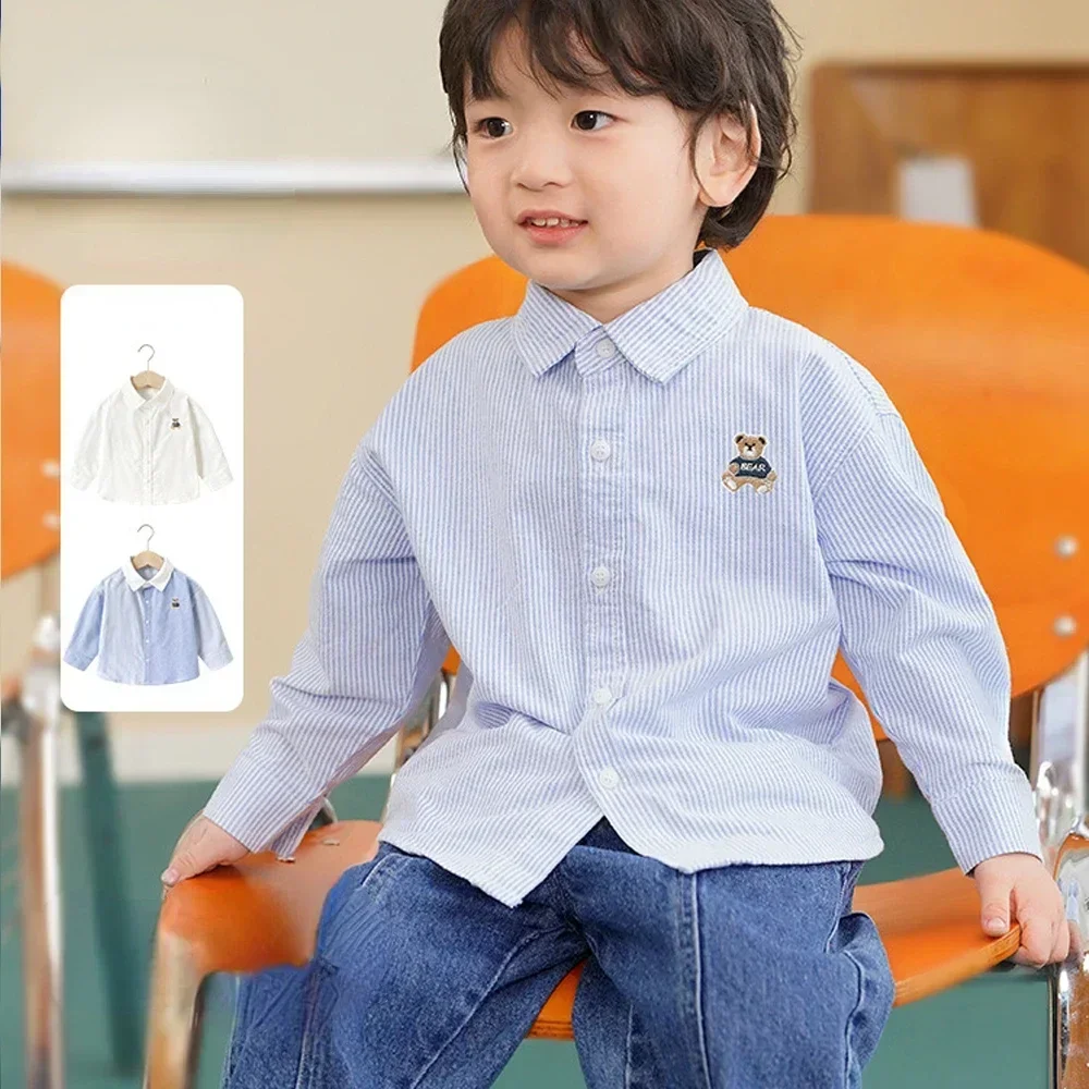 Baby Boys Blouses Kids Cartoon Outerwear Shirts Spring Autumn Fashion Tops 2 To 10Yrs Children's Clothing Casual
