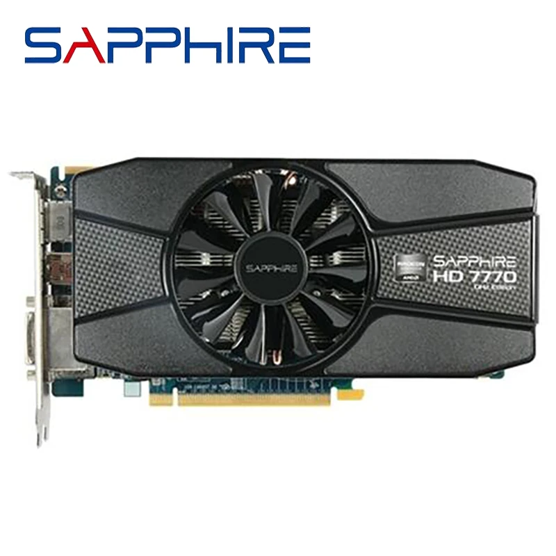 graphics card for desktop SAPPHIRE Radeon HD 7770 1GB Graphics Cards GPU For AMD HD7770 1G GDDR5 Video Cards PC Computer Gaming HDMI PCI-E X16 Used latest gpu for pc