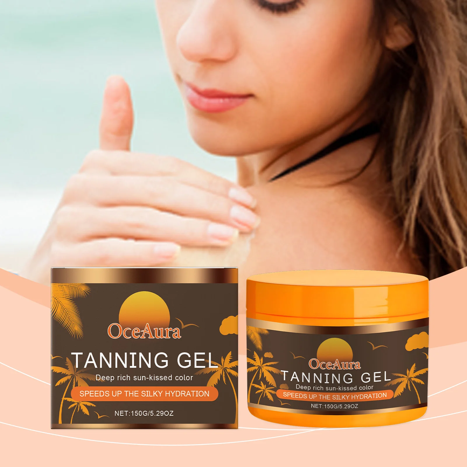 Intensive Brown Tanning Gel Beach Sexy Solarium Tanning Accelerator Skin Protection Moisturizing Body Face Self Tanner Cream