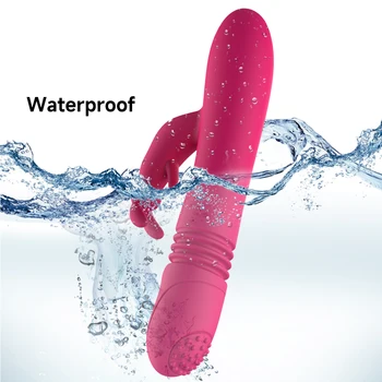 Telescopic Rabbit Vibrator Rotation Heating G Spot Dildo Vibrator Anal Clit Stimulator Female Masturbation Sex Toys for Woman 5