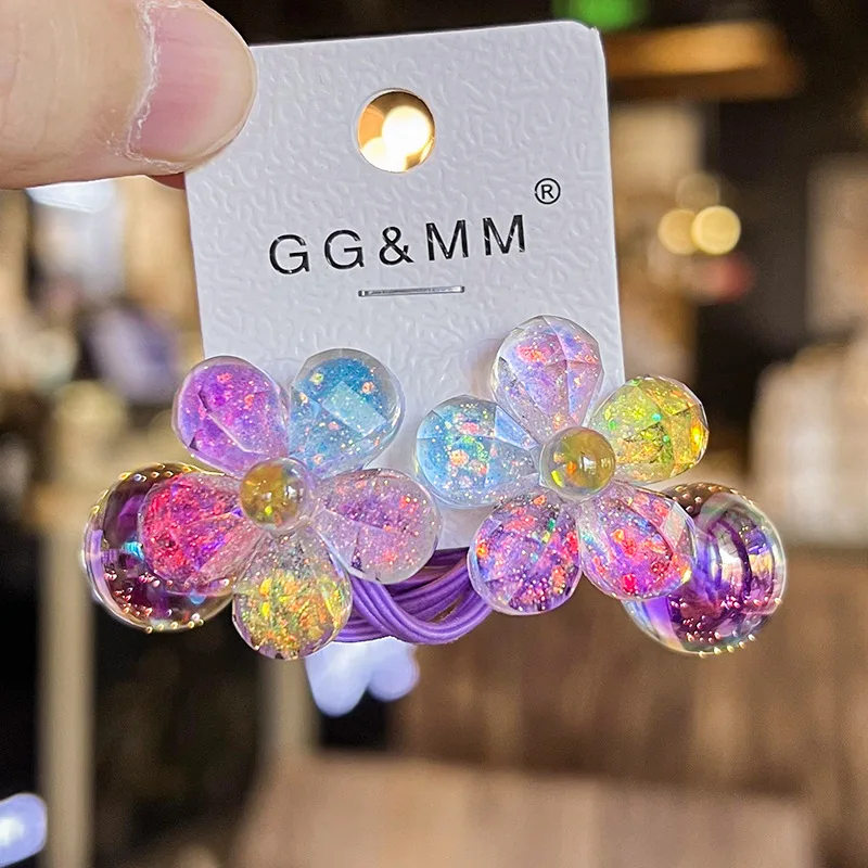 2 قطعة Scrunchies الكرتون لطيف الفتيات الأطفال مرونة الشعر شريط مطاطي اكسسوارات التعادل الشعر حبة حبل غطاء الرأس أغطية الرأس حلية