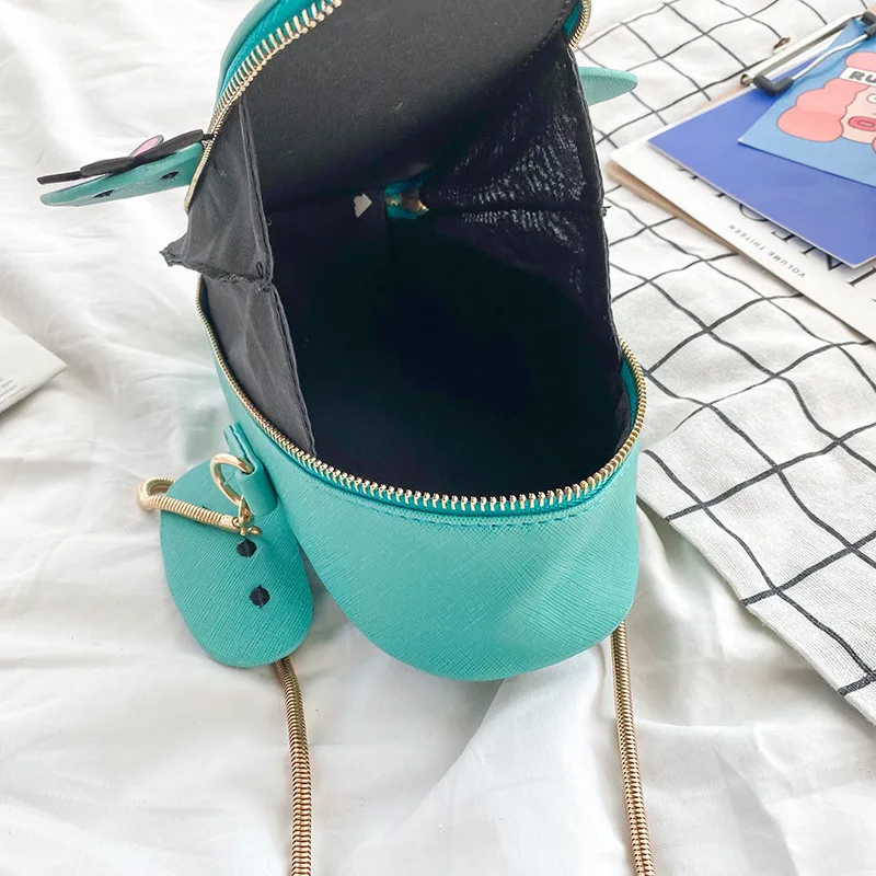 Women Handbags Cactus Shape Shoulder Bag Embroidery Flowers Chain Messenger Mini Crossbody Bags