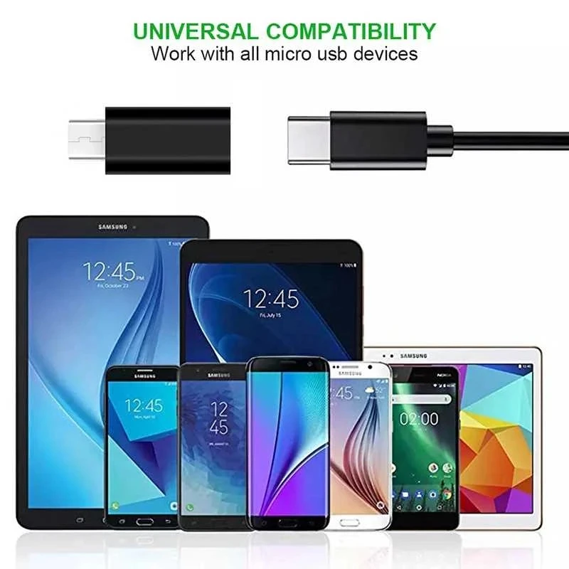 USB to Micro USB Adapter USB Type C Female To Micro USB Male Adapter Connector for Xiaomi Redmi Huawei Phone Converter Type-C Micro Charger Adapter