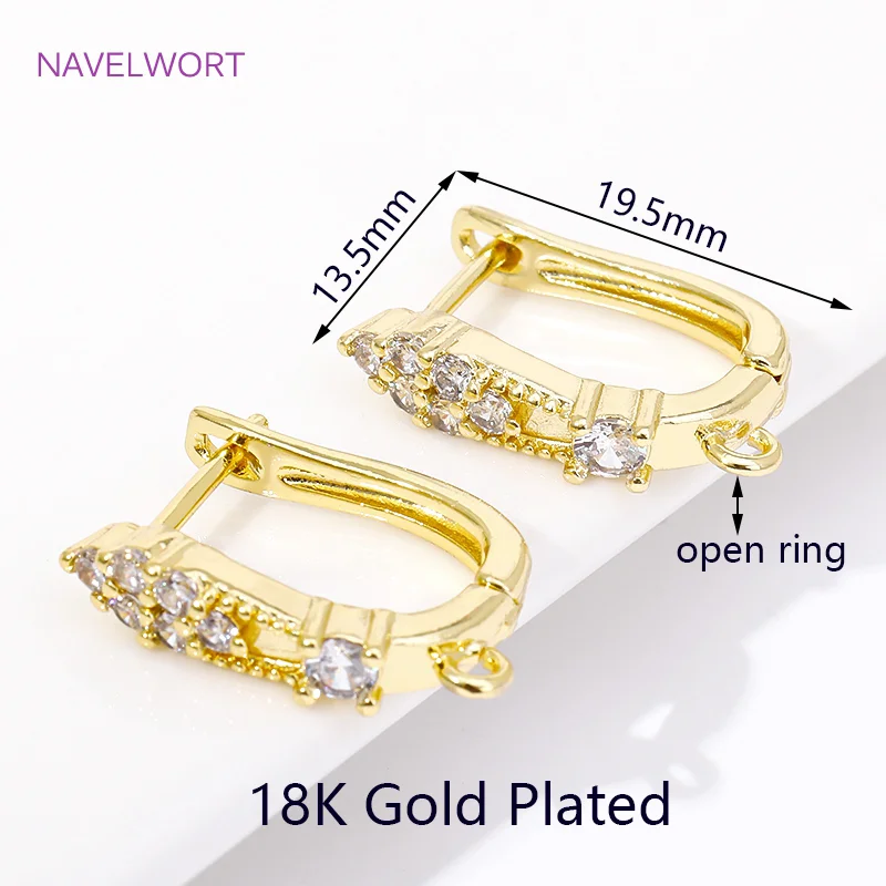 18K vergoldete Ohrhaken, Ohrhaken, Messing, Metall, Ohrringverschlüsse, Beschläge für DIY-Frauen, Ohrringe, Herstellung von Zubehör – Detail 31