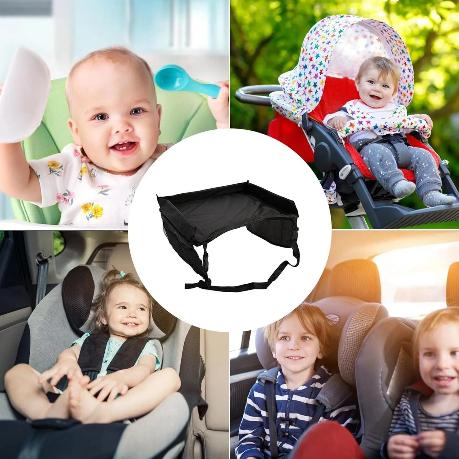 Back Seat Car Tray for Snacks Toys and Activities Fits Most Universal Car Seats Traveling with Kids