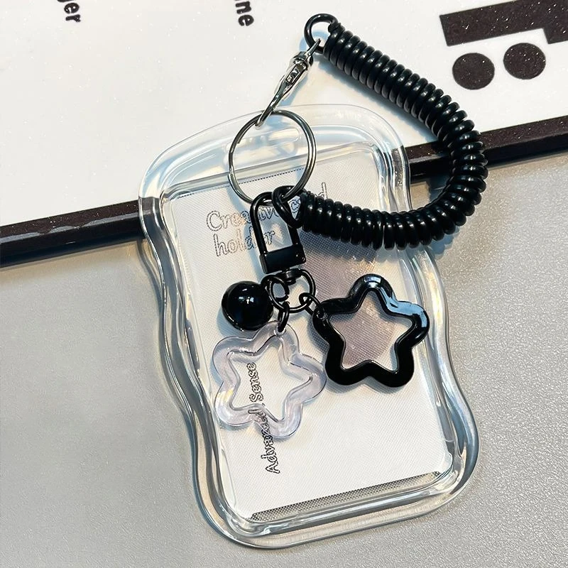 Creative Photocard Holder Photo Protector Idol Cards Protector Cute Card Holder Keychain Photo Sleeves Bus Card ID Badge Holder 2