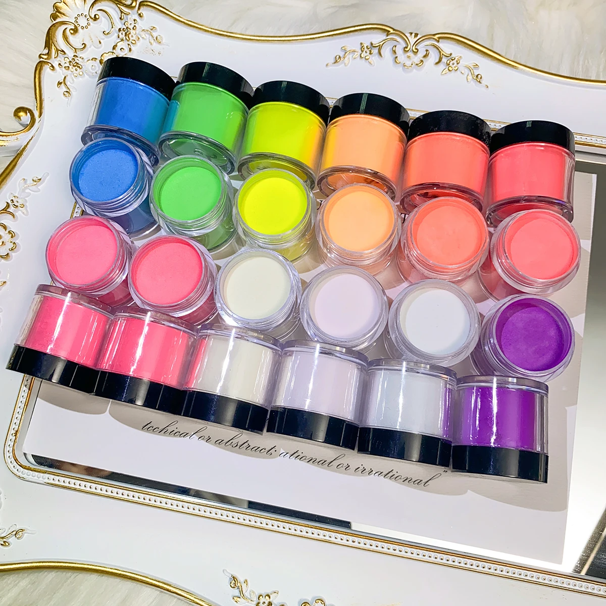 Nail Powder Set 12Jars*10g Glows in the Dark