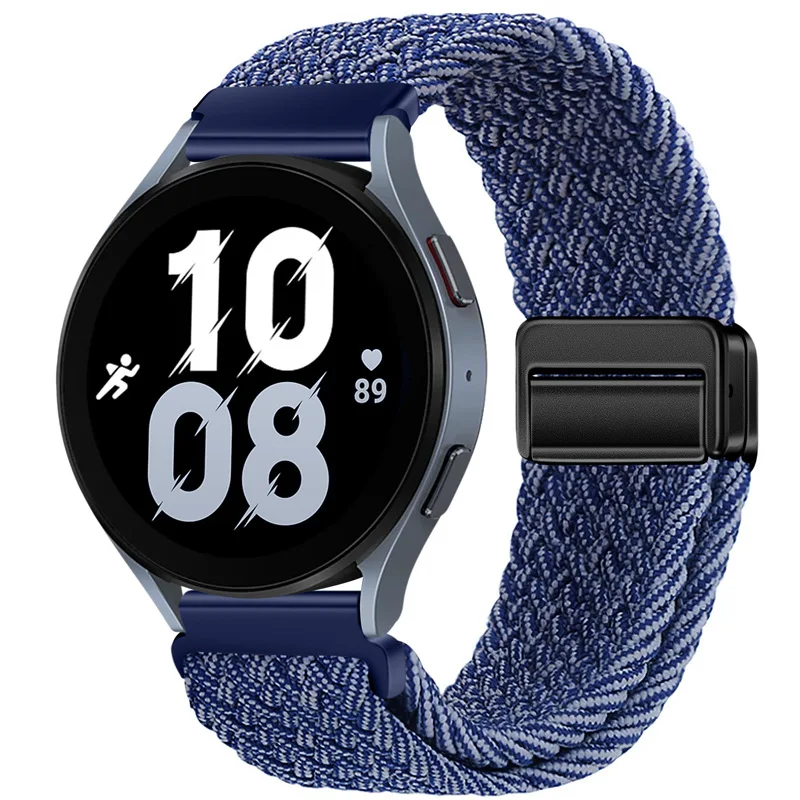 Adjustable Magnetic Buckle Nylon Strap with Metal Accents - Available in 22mm & 20mm Sizes