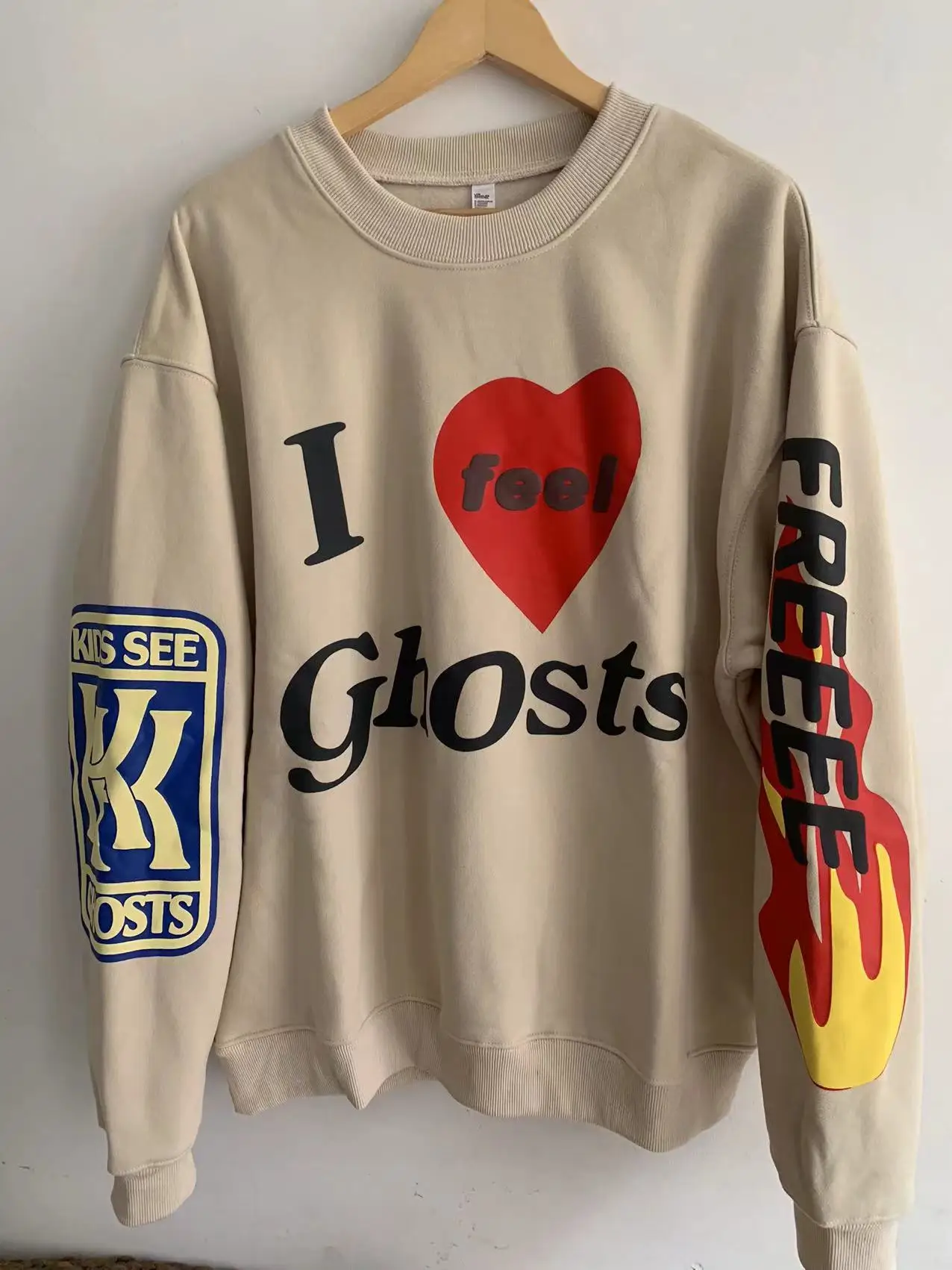 

Fleece I feel Ghosts Hoodies Pullover Men Women Hip Hop KIDS SEE GHOSTS Hoodie Kanye West & Kid Cudi Los angeles Sweatsh