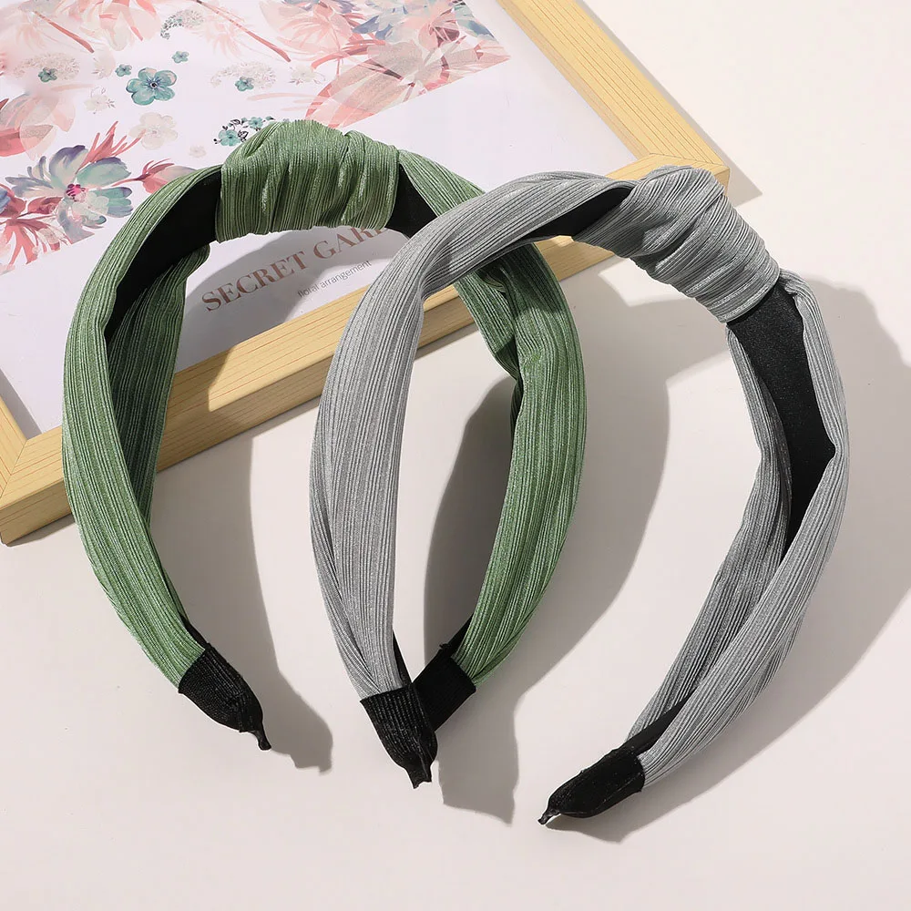 

Striped Knotted Headband Advanced Sense Simple Face Wash Hairband Women Hair Accessories Wholesale