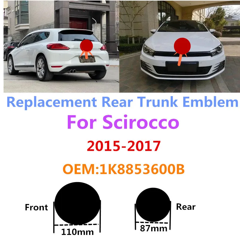 

Значок на переднюю решетку автомобиля Scirocco 2015 110 2016, 2 шт./комплект