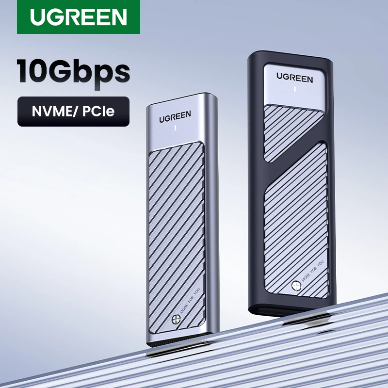 Ugreen M.2 Nvme Ssd Case 10gbps Adaptador Nvme para Usb Usb 3.2 Gen Gabinete para Nvme Pcie Caixa de Disco Ssd Suporta m e b & m Chaves