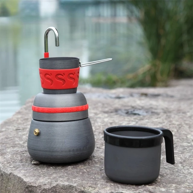 Italian Handmade Coffee Machine Portable Mini Espresso Coffee Pot Can Be  Heated By Gas Stove For Outdoor Home Office - AliExpress
