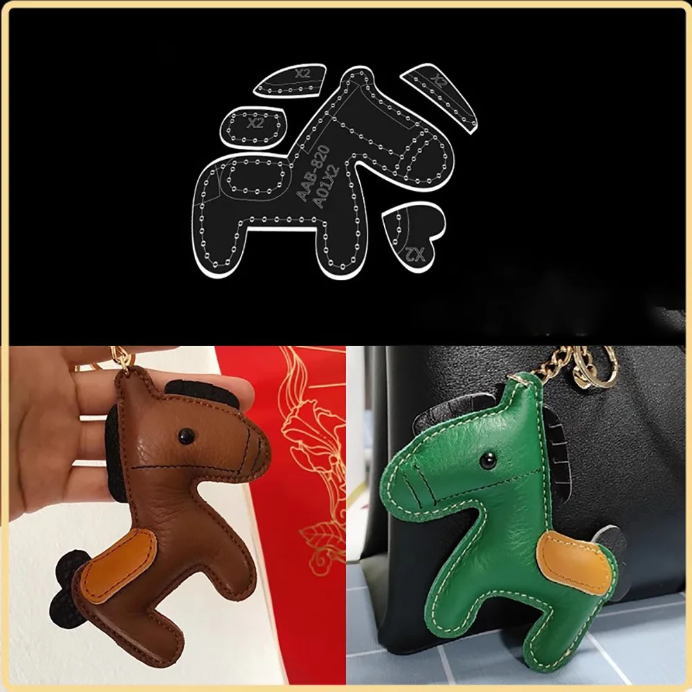 Leather Stencils Animal Shape Tool Hanging Ornament Making Mold Decor Cute Pendant Acrylic Template Leather Tools