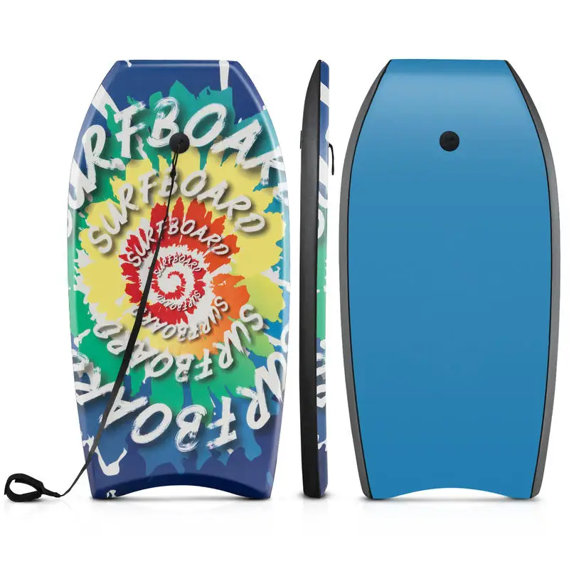 Lightweight Body Board Boogie Board with EPS Core XPE Deck HDPE Bottom Multicolor4-S