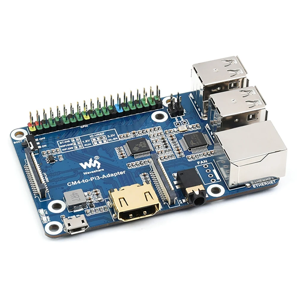 Scheda Di Espansione Waveshare Cm4 A 3B Per Espansione Della Scheda Madre Raspberry Pi 3 Modello B/B + Supporta L'Accesso Alla Serie Cm4 Lite/Emmc