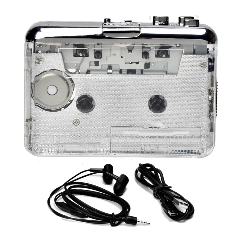 

1Set USB Cassette Capture Radio Player Cassette To MP3/CD Type-C Walkman Audio Music Player Plastic