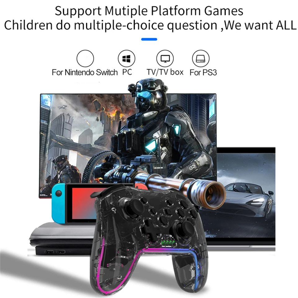 ٵ ġ  Ʈѷ BT, PC PS3 TV ڽ ̽ƽ, RGB Ʈ ͺ   LED    е