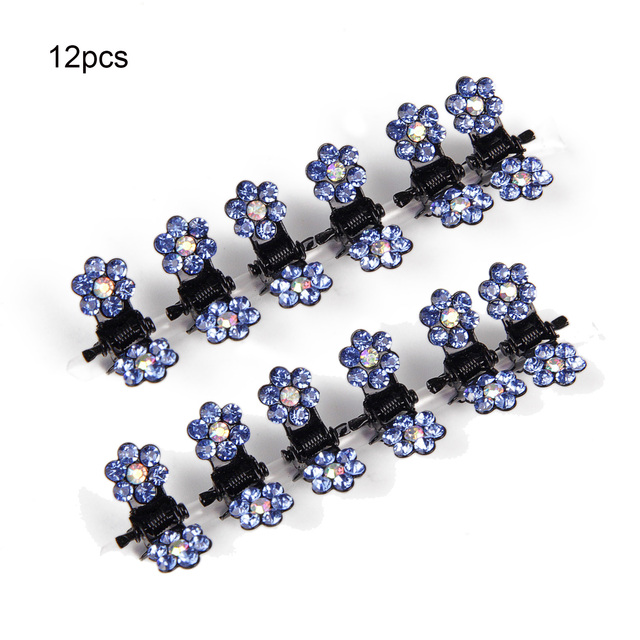 Crystal Rhinestone Flower Hair Claws Clamps Hairgrip Accessories Hairpins Hair Clips Jewelry for Women Bridal Kids Girl