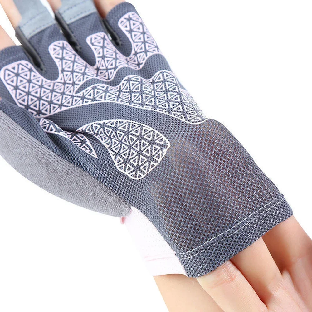 1 Pair Summer Cycling Gloves Fingerless Fitness Fishing Women Men Spring Gym Breathable Non-slip Yoga Elastic Bicycle Gloves 3