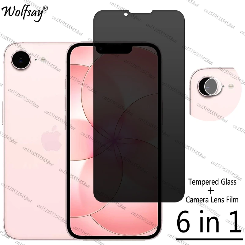 Enhanced Privacy Tempered Glass Screen Protector with Anti-Spy Technology and Camera Protection - 6.1 Inch