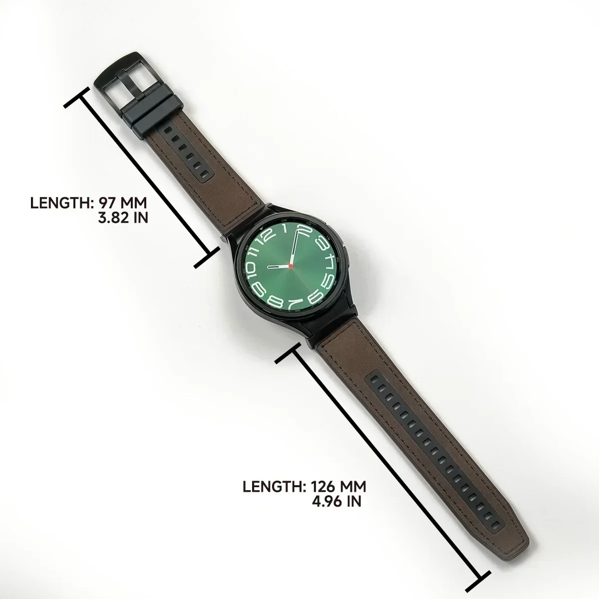 Premium Dual Material Strap for Smartwatches - Silicone & Leather Bracelet