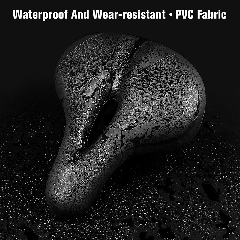 WEST BIKING Thicken Bike Saddle Comfortable Cycling Reflective Strap Warning Bike Seat Soft Shock Absorption MTB Bicycle Saddle