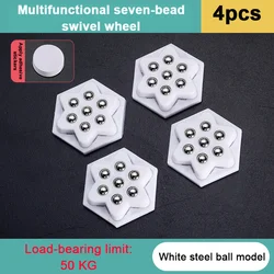 Versatile Portable Furniture Floor Mats with Swivel Wheels (WHITE)