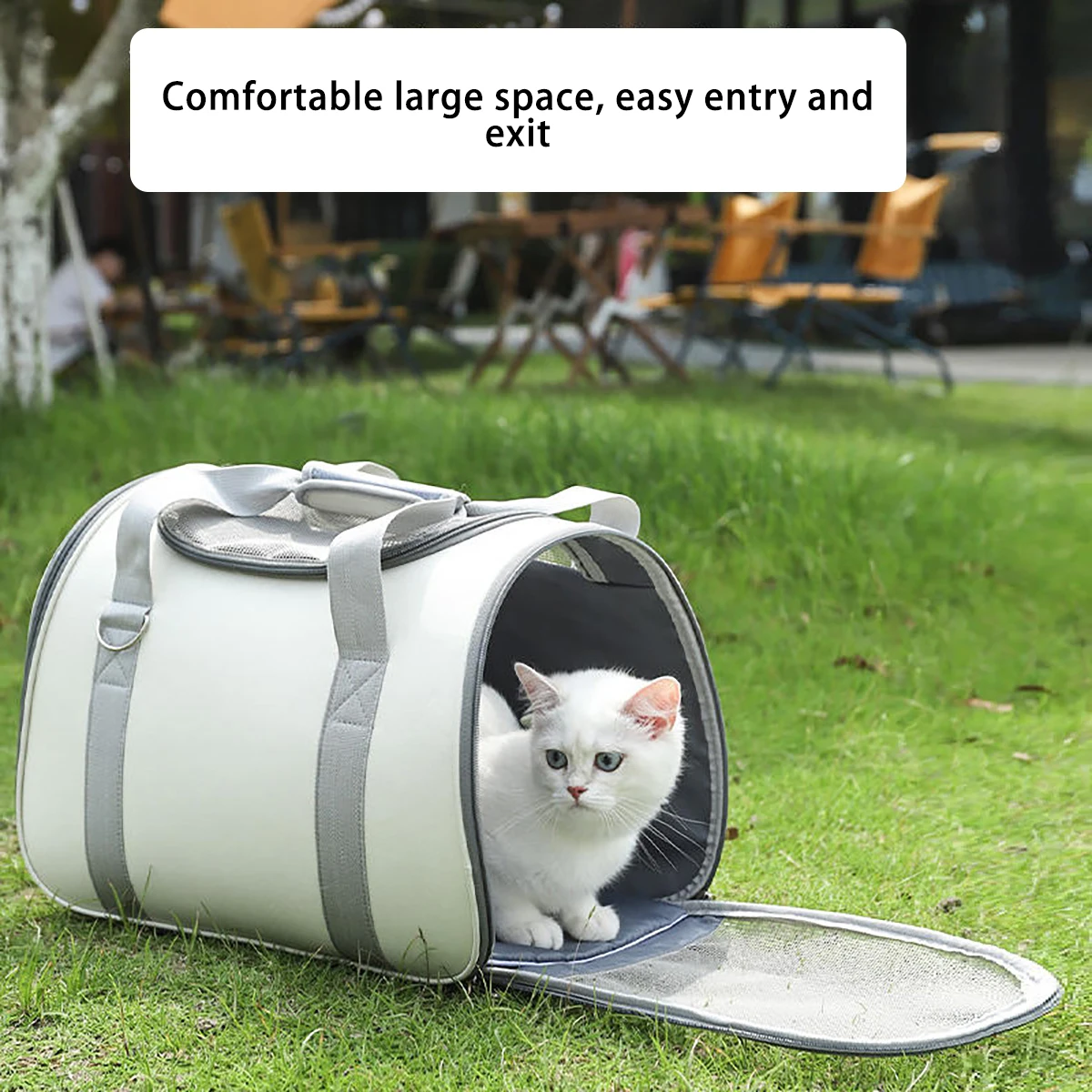 Large Capacity Pet Handbag Two Sided Circulation Breathable Cat Shoulder Bag Portable Pet Outdoor Travel Cat Carrier Bag