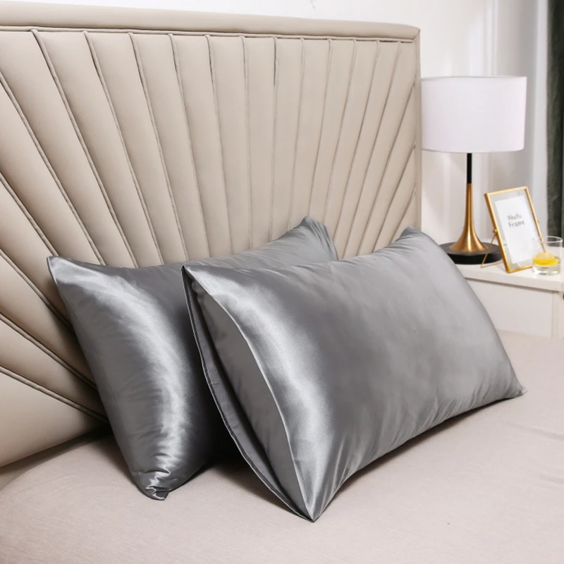

Pillowcase For Smoothy Silk Pillow Cover Silky Satin Protect Hair Beauty Pillow case Comfortable Pillow Case Home Bedding Decor