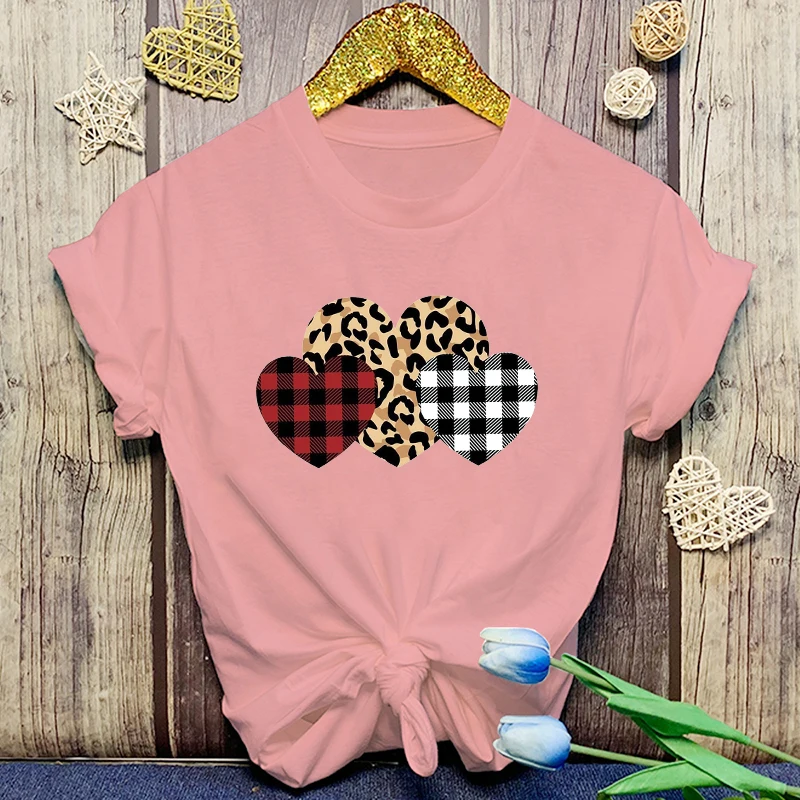 

Футболка с забавным принтом Love Is Wild Heart, женская и Мужская Летняя Повседневная рубашка с коротким рукавом, Модные свободные топы