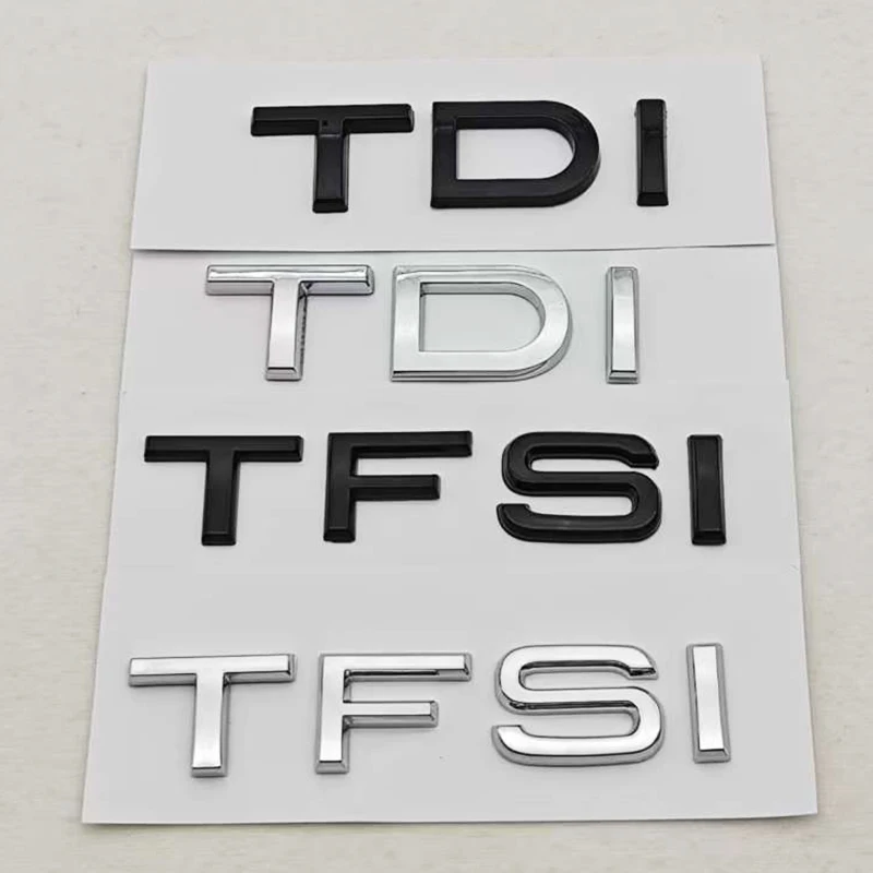 3D ABS 자동차 트렁크 레터 배지 스티커 로고 TDI TFSI 엠블럼 데칼..