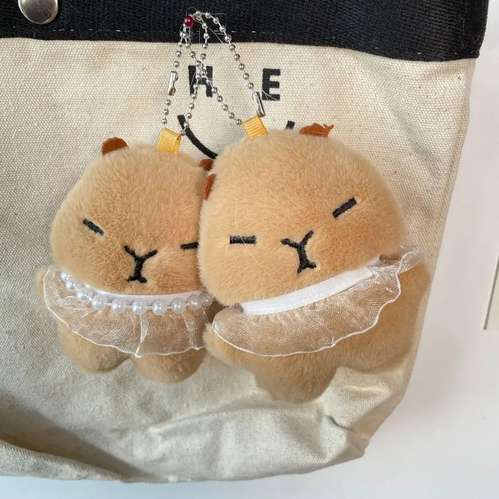 

Soft Tutu Capybara Keychain Kawaii Toys Plush Stuffed Plush Doll Keychain Cartoon Guinea Pig Pendant Kids