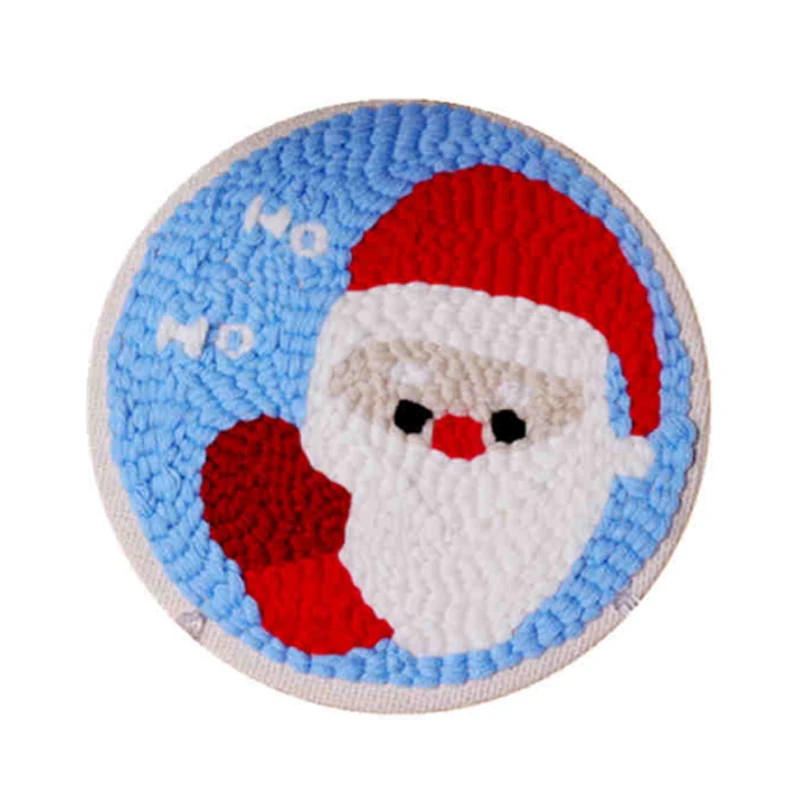 

Santa Claus Punch Needle Embroidery Kit Set for Beginners No Tool No Hoop DIY Craft Kits