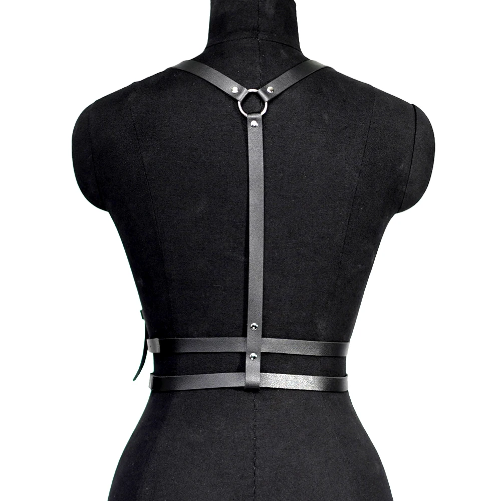 Designer Original Women's Gothic Suspenders Fashion Vest Leather Bdsm Sexy Bondage Clothes_voghion.com