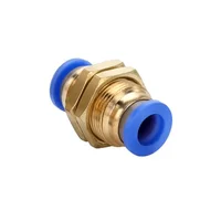 5PCS 4mm 6mm 8mm 10mm 12mm OD Tube PM Straight Pneumatic Air Fittings bulkhead union Push To Connect Quick Release Connector 6